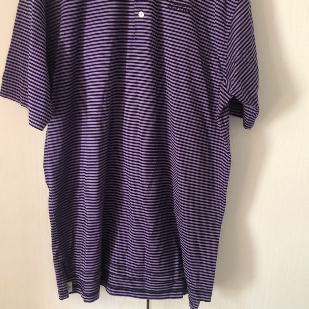 Peter Milllar spring medalist polo town crafted purple striped collar golf shirt - Picture 6 of 12